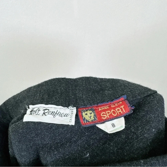 Holt Renfrew Anne Klein Vintage Wool Midi Pull On Skirt - Picture 7 of 12